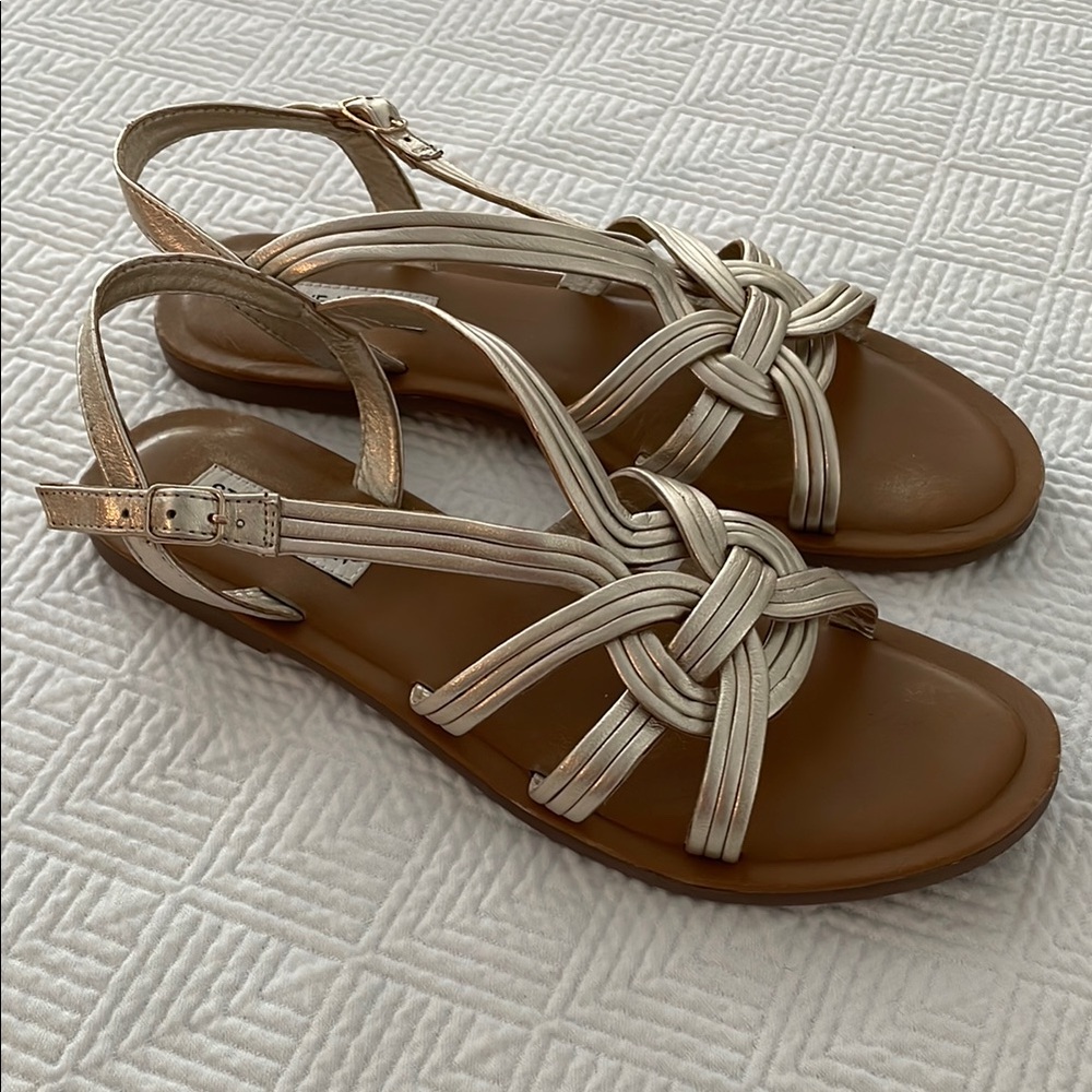 Steve Madden Gold Strappy Sandals - Picture 6 of 6